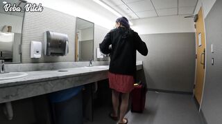 Boba_Bitch - Caught Masturbating in Airport Bathroom