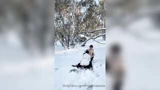 Mikaela Testa Blowjob In Snow