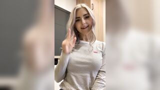 eva elfie playing with her boobs