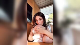 Alexa Pearl sucking her own tits 9