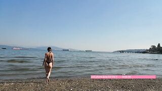 MissTricky - Black Bikini on the beach