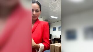 Julia flashing at the office