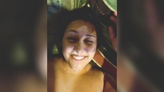 Cum on cute face