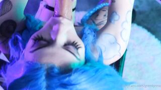 Grimlynne jinx cosplay dildo bj