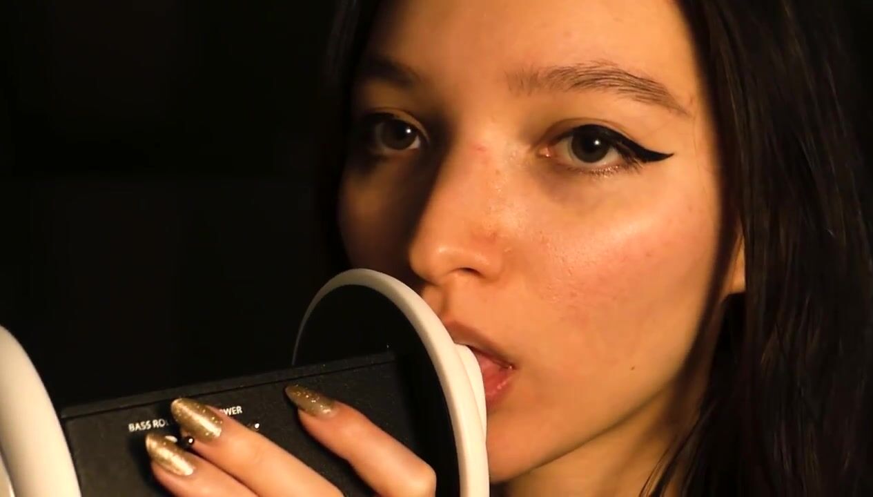 Miss Elodie ASMR ear licking biting