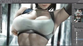 Ada Wong Speed Painting by sakimichan