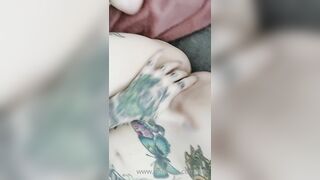 Riae spreading her pussy and licking her nipples