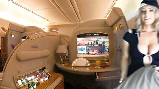 Miss Cassi Flight Attendant First Class Masturbation