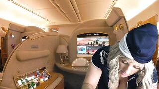 Miss Cassi Flight Attendant First Class Masturbation