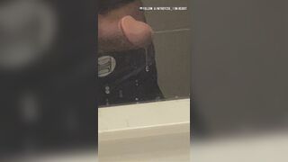 Nitro Cock Gets Wet While Barley Touching It In The Starbucks Public Restroom