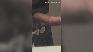 Nitro Cock Gets Wet While Barley Touching It In The Starbucks Public Restroom