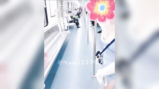Nanci327902 - flashing ass on train