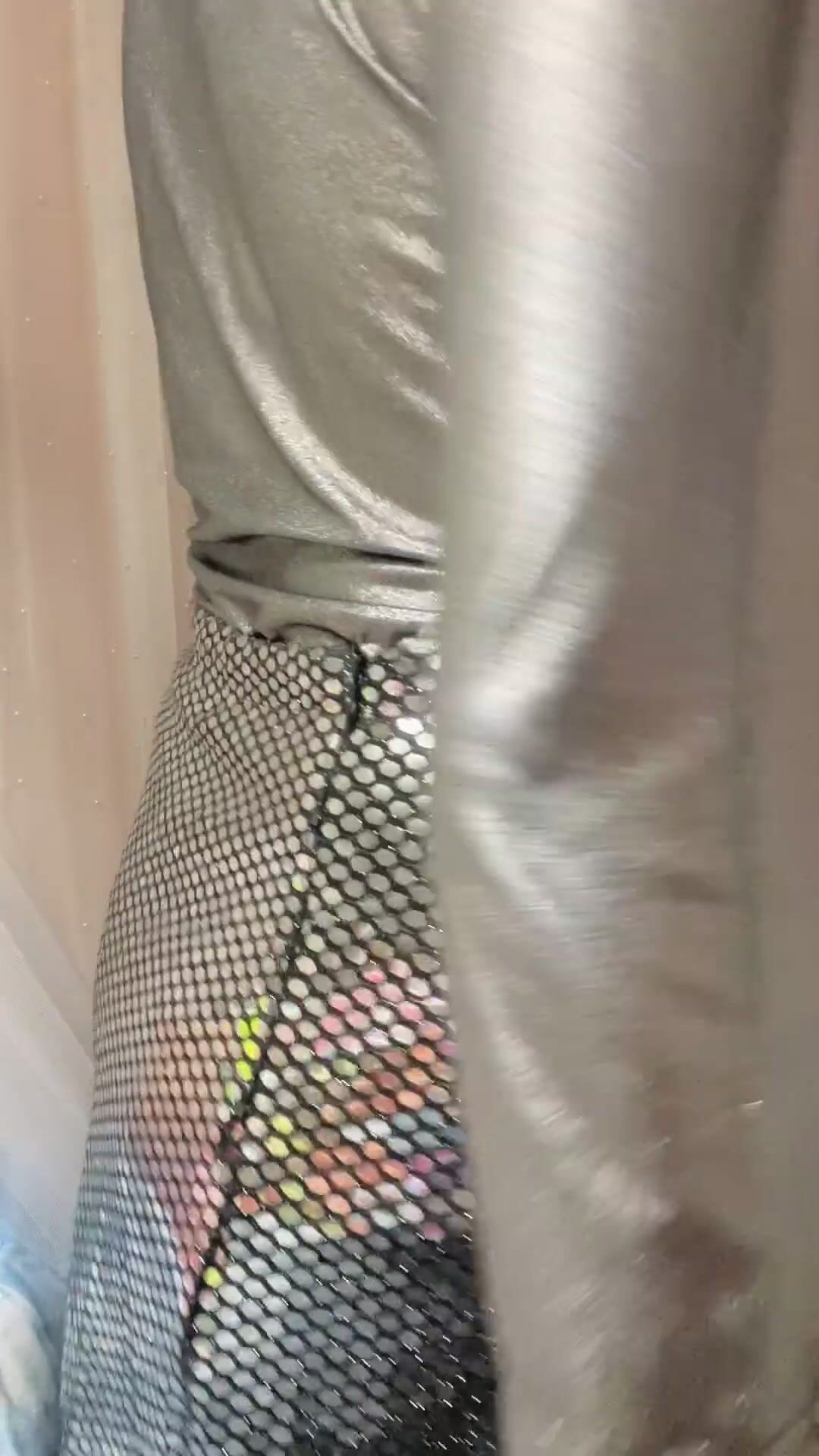 Angie Bikini Disco dress try-on full nude.