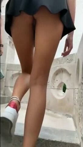 Public Julie showing off
