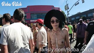 Boba_Bitch & ShyGothExhib - First Part Of My Folsom Adventure (Flashing Vlog)