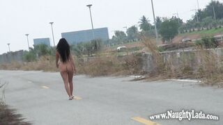 Naughty Lada - Public nudity on roads