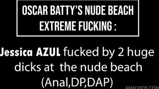 Jessica Azul dp on nude beach