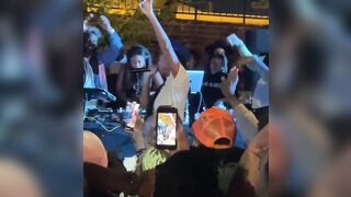 Janelle Monáe tits flash in concert