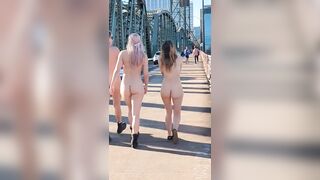 Cosmickitti and her friends nude in public