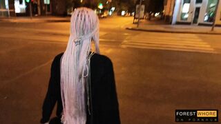 Forest Whore - Night naked walk, licking public toilet and public fetishes
